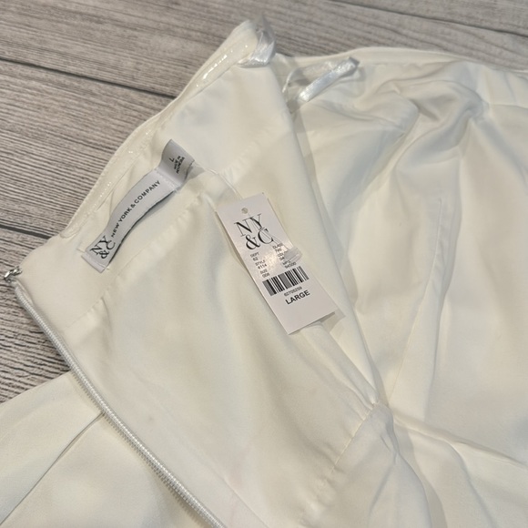 New York & Company Shorts Romper off white size L NWT - Picture 6 of 16